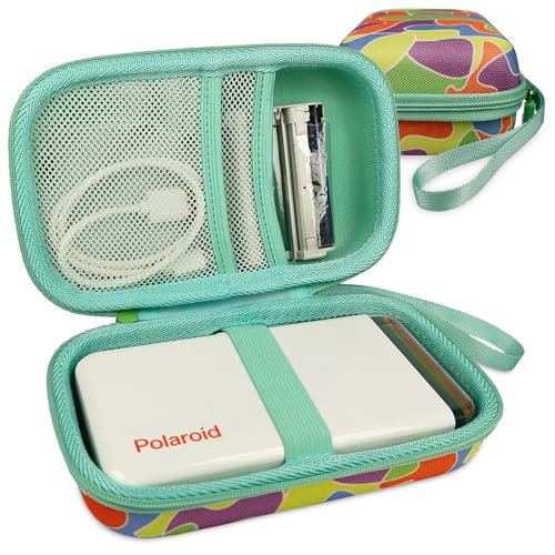 JCHPINE Hard Carrying Case for Polaroid Hi-Print 9046 Bluetooth Connected 2x3 Pocket Photo Printer, Travel Case Storage for Hi-Print and 2x3 Paper Cartridge (Multicolor)