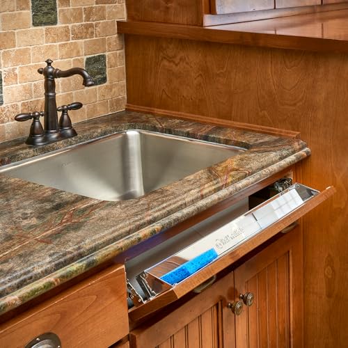 Image of Rev-A-Shelf Tip-Out 25 inch Kitchen Drawer Accessory Tray Organizer w /Soft-Close Hinges for Kitchens, Laundry Rooms, or Vanity Cabinets, 6581-25SC-52