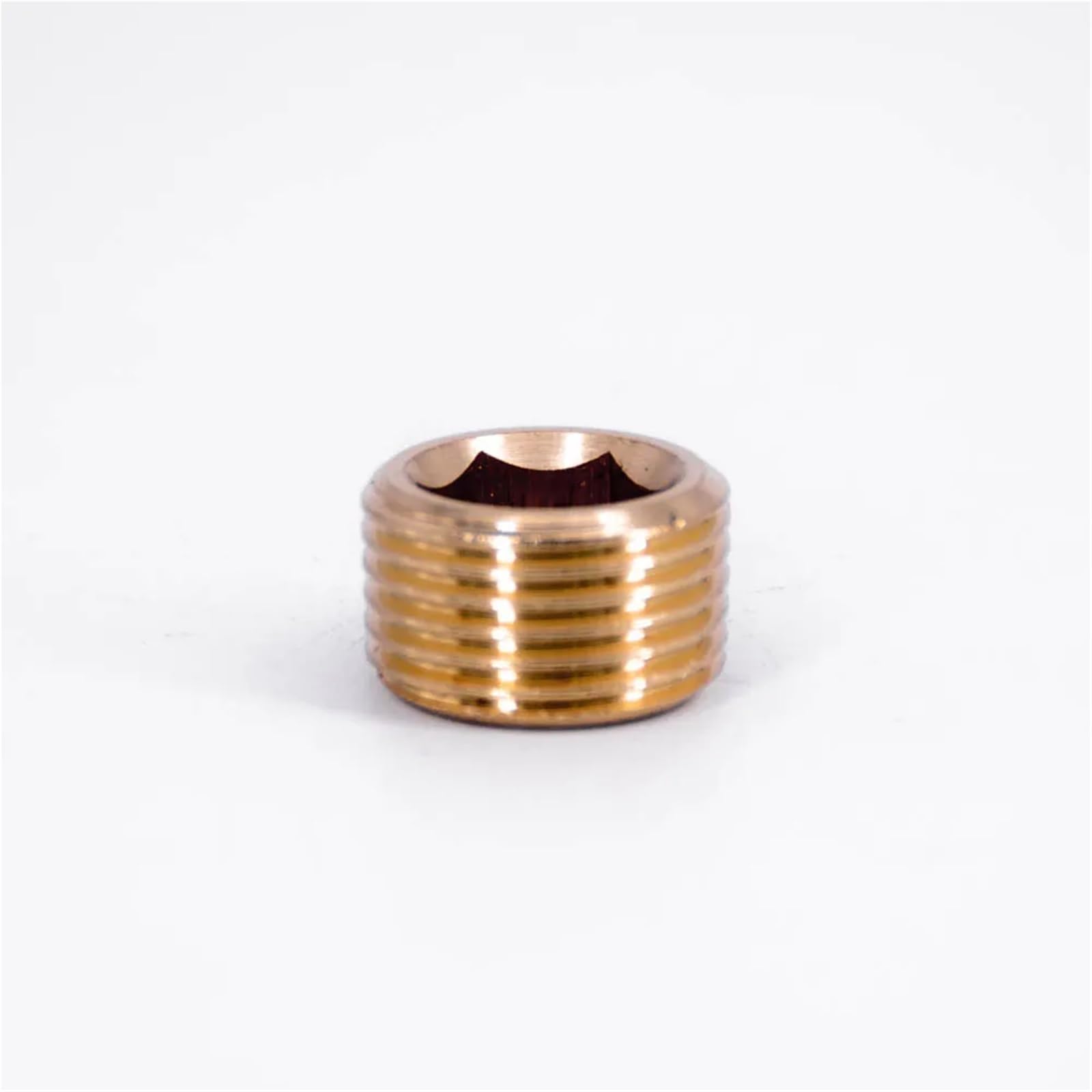 10pcs 1/4" NPT bspt End Cap Countersunk Interel Hex Socket Brass Pipe Fitting Water Gas Fuel(NPT) Brass Hose
