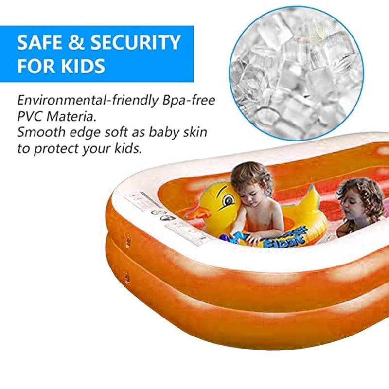 Image of New 7 Ft Portable Inflatable Foldable Swimming Pool Tub Water Pool for Kids and Adults Outdoor & Indoor Bathing Tub (Multicolor)
