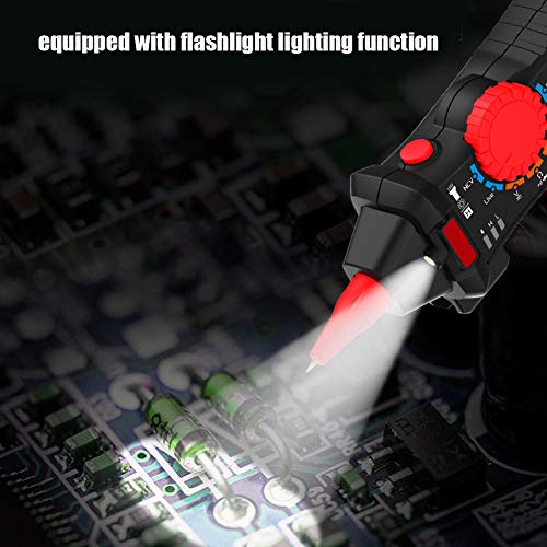 Image of ViaGasaFamido Digital Multimeter Pen Type Auto Recognition Electrical Tester Live Line Digital Testers with Backlit Flashlight for Measuring Voltmeter Resistance Tester