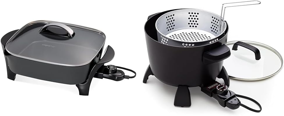 Presto 07117 12" Electric Skillet with glass cover