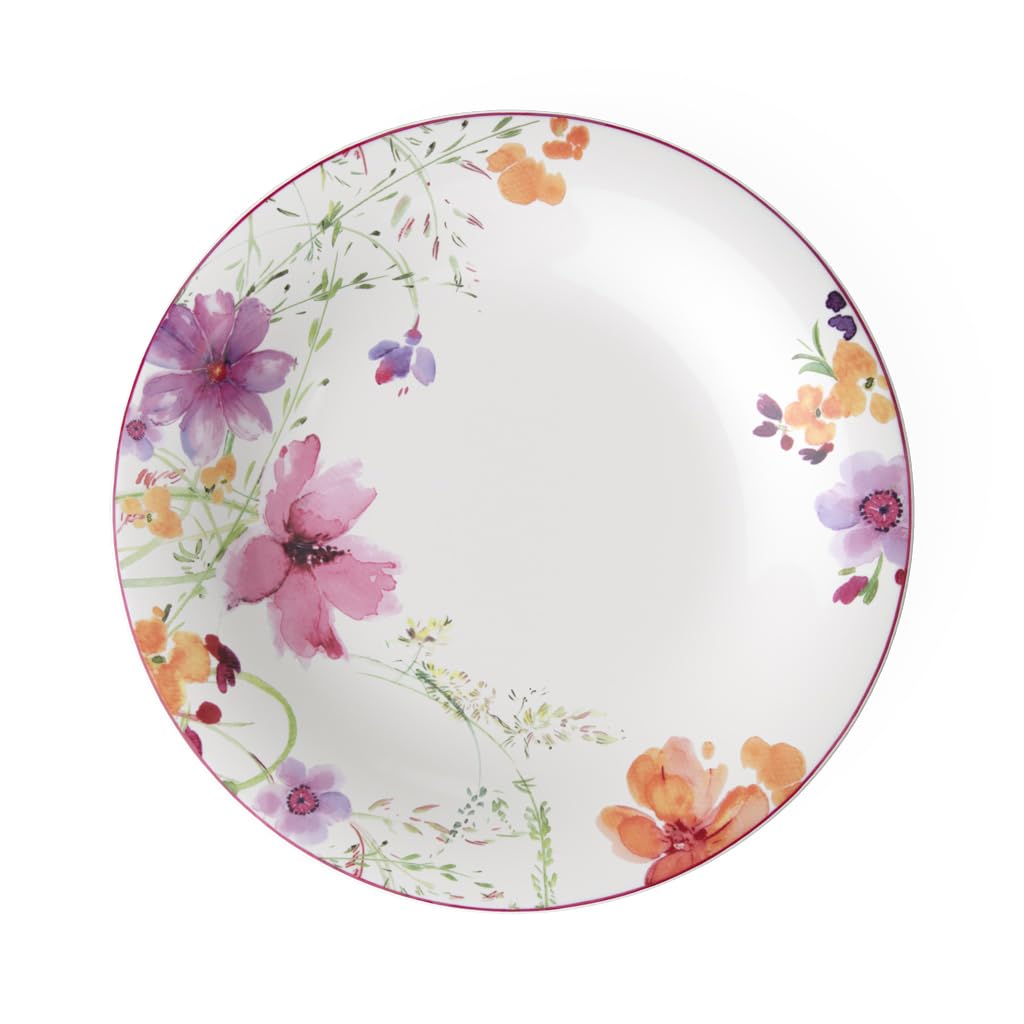 Villeroy & Boch - Mariefleur Basic Speiseteller, 6 Stück, 27 cm, Premium Porzellan Weiß/Bunt
