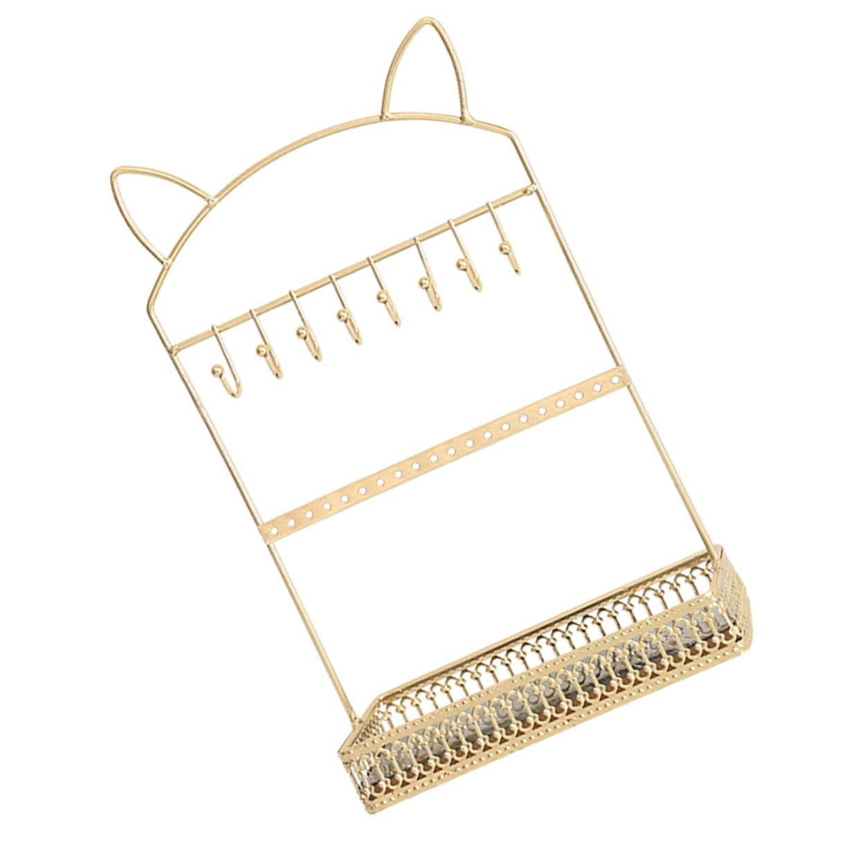 1Pc porte-bijoux oreille de chat plateau de vanité présentoir à bijoux arbre porte-boucles d'oreilles support plateau de rangement de bijoux support de boucle d'oreille organisateur présentoir à