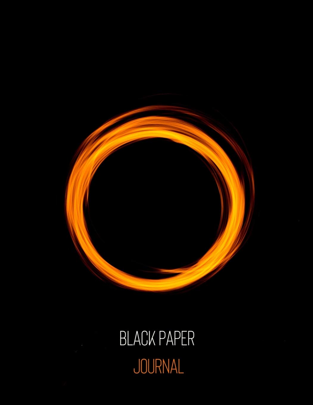 Orange Circle Black Paper Journal: Artistic Blank Lined Notebook with Black Pages | Use with Metallic Markers, Gel Ink Pens, and Colored Pencils | ... Notebook to Write in (Black Pages Notebooks)