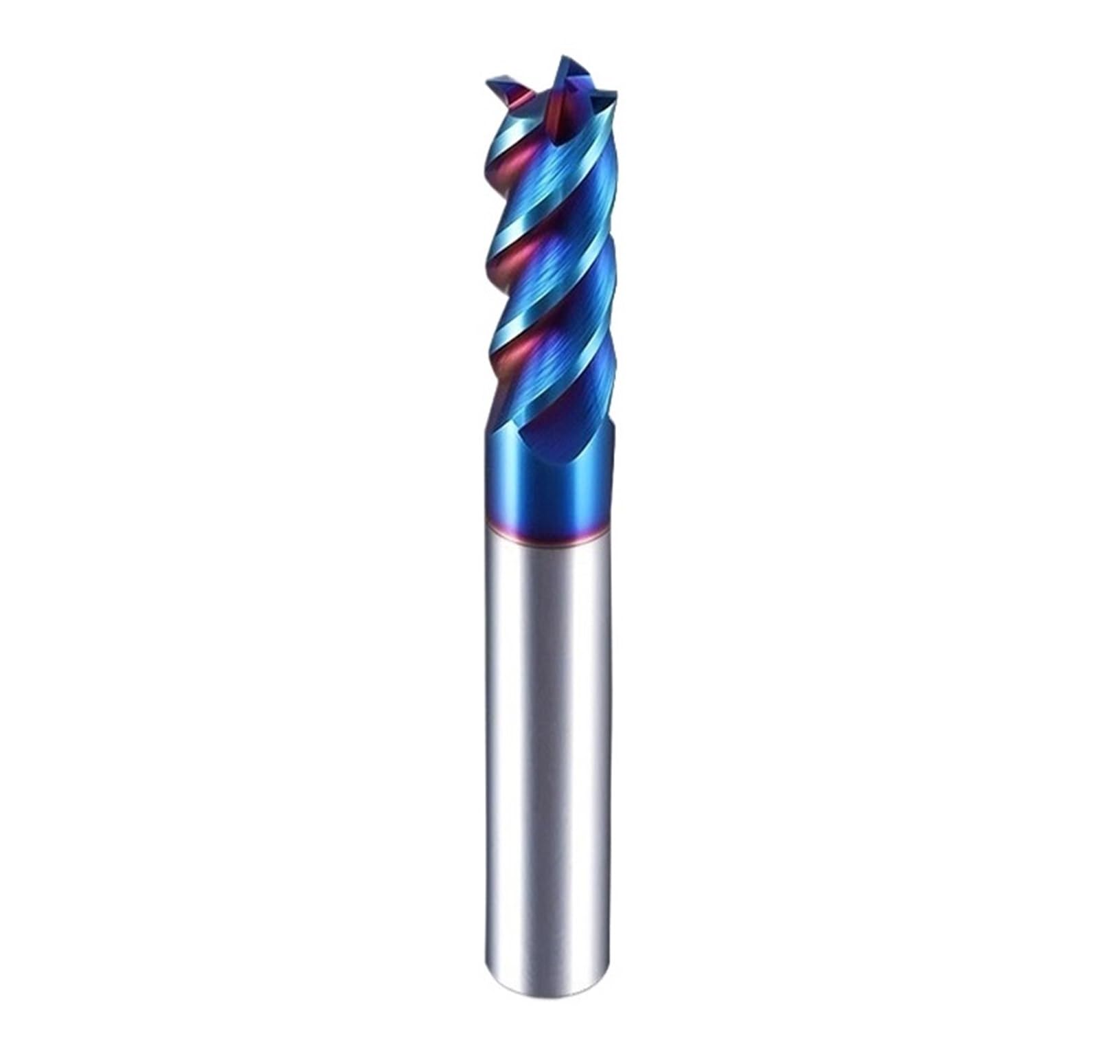 5 sztuk frez z węglika wolframu 4 flet HRC65 HRC72 Nano niebieski hartowany 4mm 6mm 8mm10mm 12mm narzędzie CNC do stali nierdzewnej(8x24x8x60 HRC72)