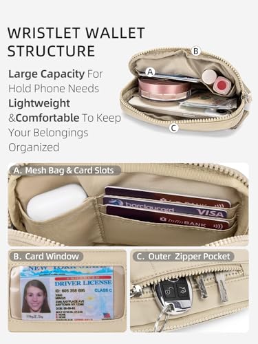 Image of WESTBRONCO Wristlet Wallets for Women - RFID Blocking Quilted Nylon Phone Wallet, Card Holder Purse for Travel & Everyday Use