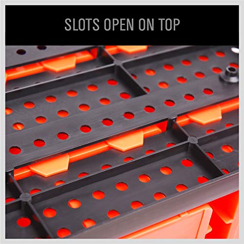 30-Bin Wall-Mounted Storage Rack System - Heavy-Duty Garage Tool Organizer for Screws, Nuts, Bolts, Nails, Beads, and Small Hardware Parts - Easy Installation and Customizable - Image 8