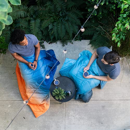 Rumpl Original Puffy Blanket - Warm, Water-Resistant Camping Blanket with 100% Recycled Synthetic Insulation, 52"x75", Original Puffy V1, Sierra Spring Fade - Image 5