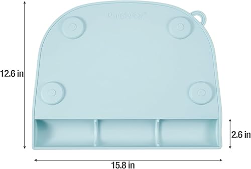 Miniatura 6 de PandaEar Manteles individuales de silicona con succión para bebés y niños, manteles individuales de grado alimenticio con bolsillos para atrapar