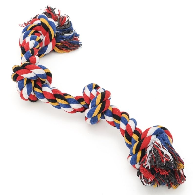 QDAN Dog Rope Toys for Aggressive Chewers, Indestructible Dog Toy, Tough Cotton Chew Toy for Medium...