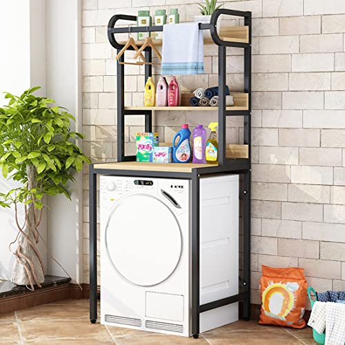 Belvery 3-Tier Wash Machine Rack Laundry Room Storage Shelves Bathroom Corner Stand Home Storage Organizer Space Saver Black