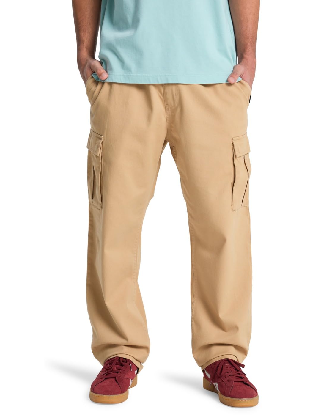 Quiksilver Men's Beige Regular Cargo Trousers Taxer