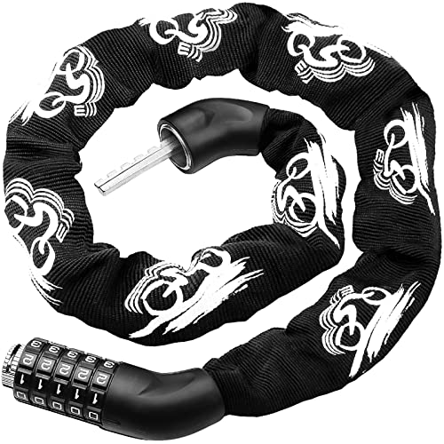 Bike Lock Chain Bicycle Lock - Bike Locks Heavy Duty Anti Theft Chain Lock 5 Digit Combination Resettable Cycle Lock For Bicycle #TOP3