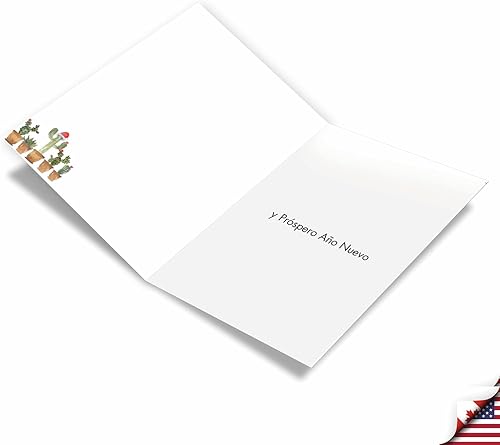 Miniatura 2 de NobleWorks Juego de 36 tarjetas de felicitación de Navidad españolas en caja con sobres de 5 x 7 pulgadas (1 diseño, 36 cada uno) Feliz Navidad