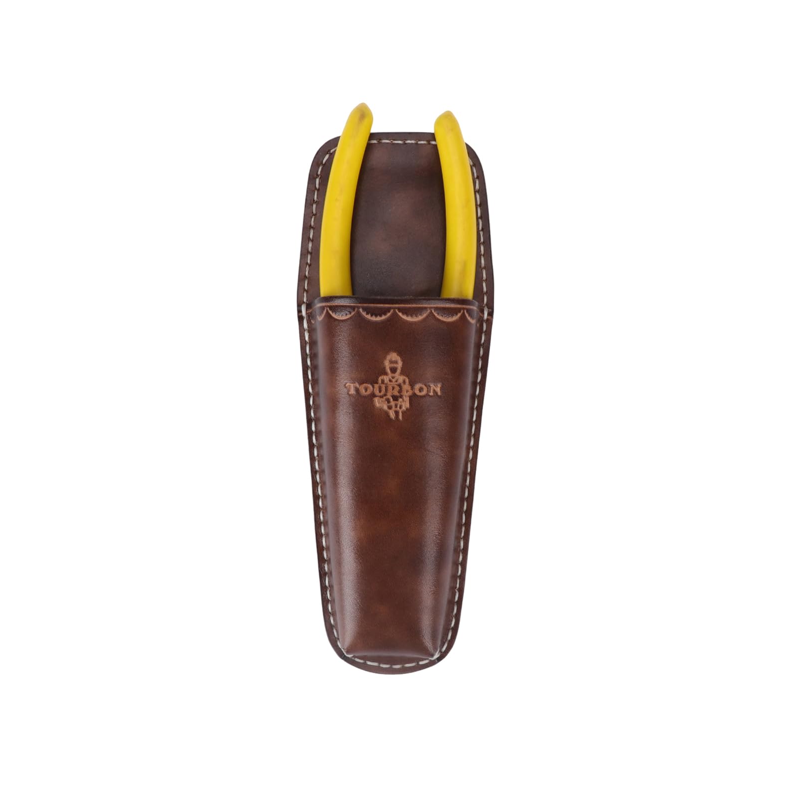 TOURBON Genuine Leather Garden Shears Holster Gardening Case for Secateurs Scissors Pruning Pliers Holder with Clip