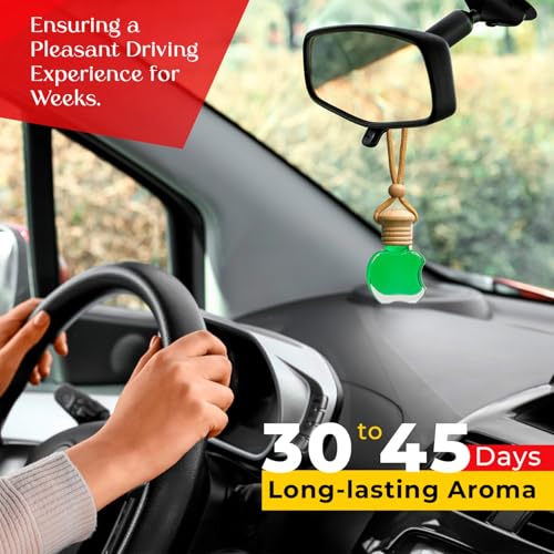 Image of Kabod Bamboo Car Air Freshener | Hanging Essential Oil Diffuser | Natural Odor Eliminator | Long-Lasting Fragrance | 10 ml