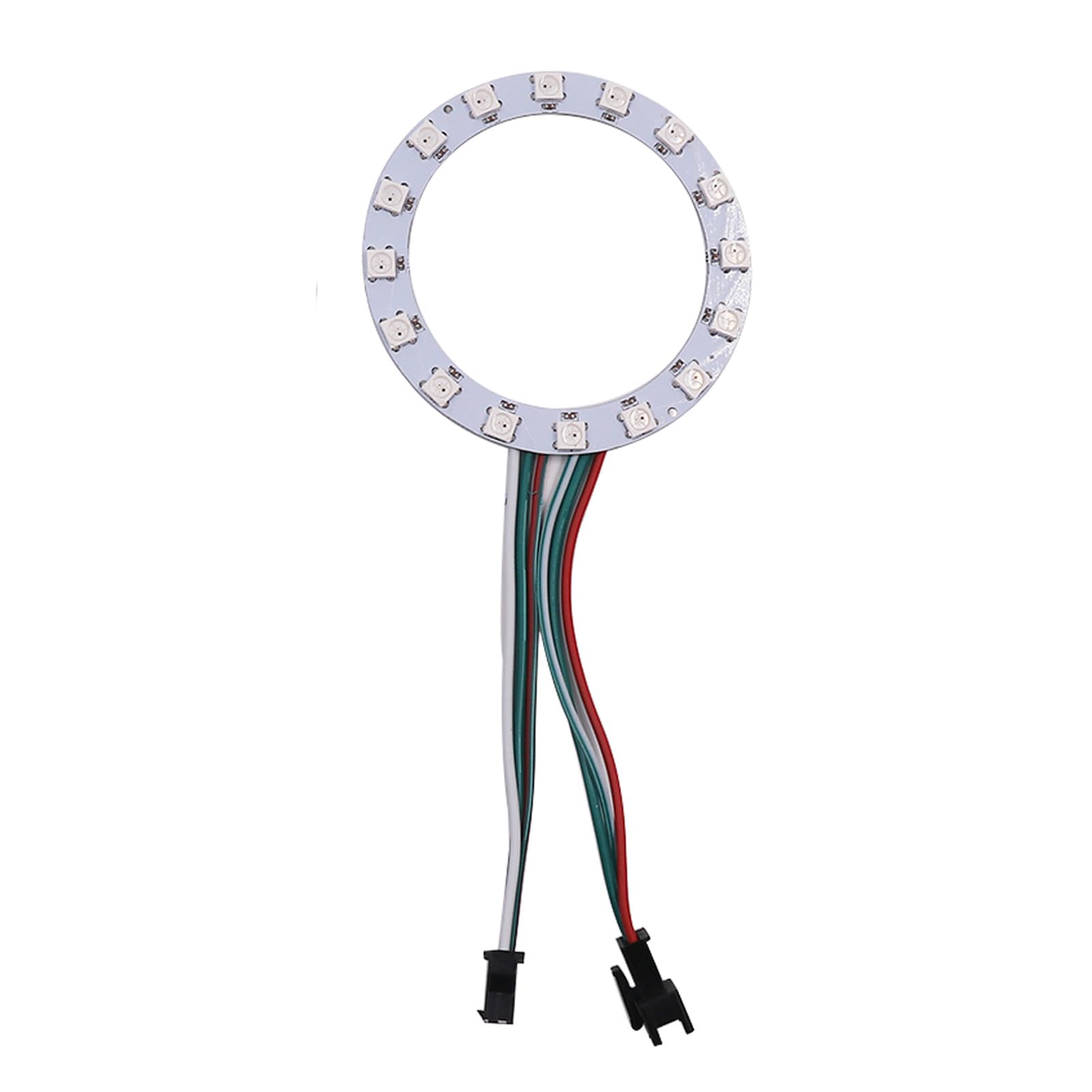 GQL 5V RGB LED Ring, WS2812 IC 5050 SMD Addressable Lights (16 Bits, White Board)