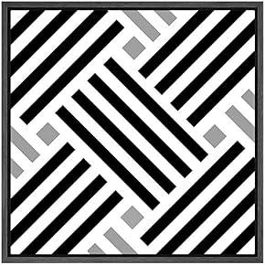 SIGNWIN Framed Canvas Wall Art Optical Illusion Line...