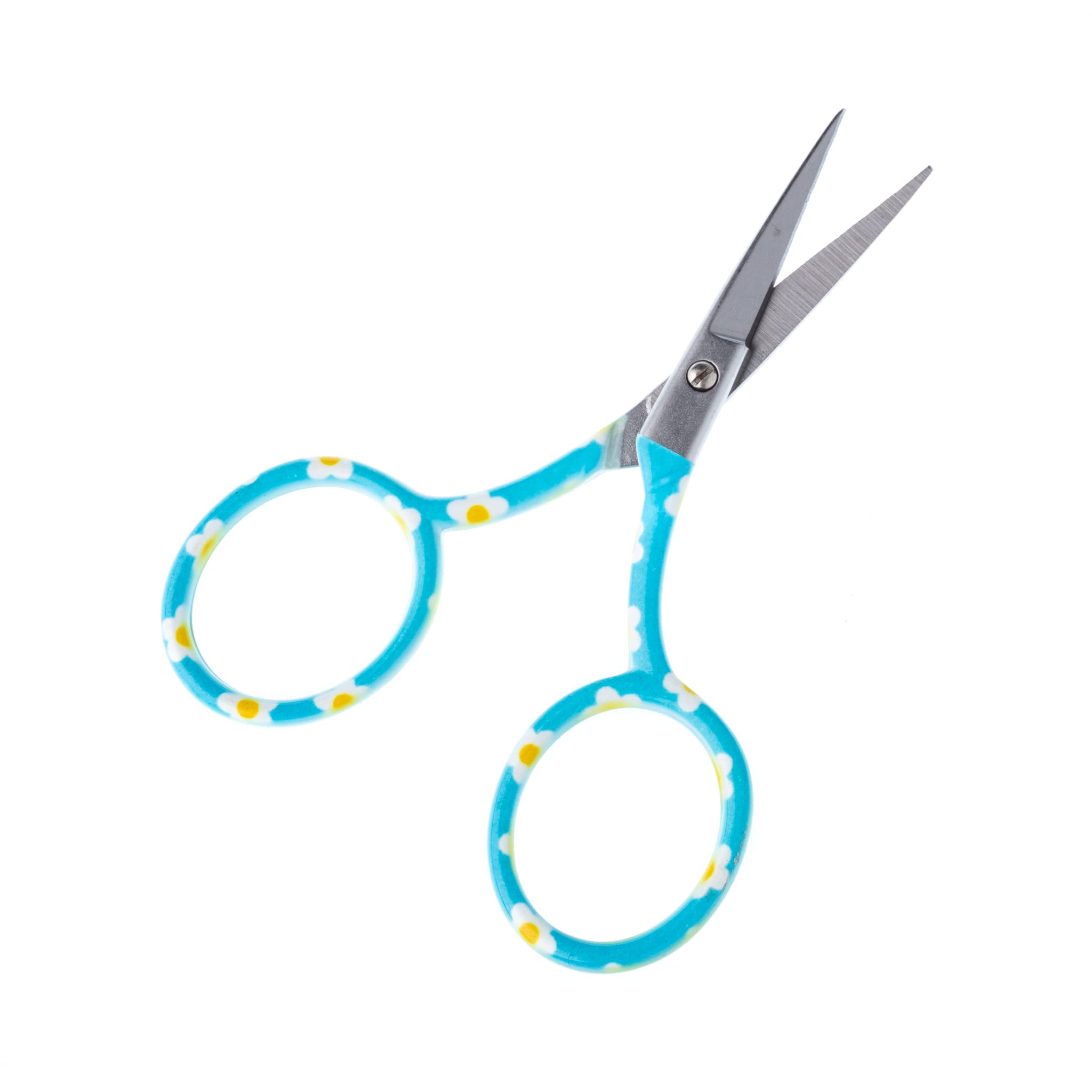 The Quilted Bear Blue Daisy Embroidery Scissors, Small Sharp 3.5" Blades for use as Embroidery Cross Stitch, School - Image 2
