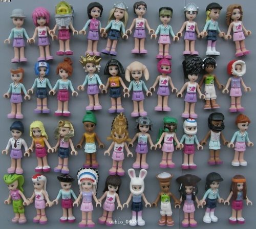 Lot of 4 Lego Friends collectible figures - selected randomly from the ones displayed