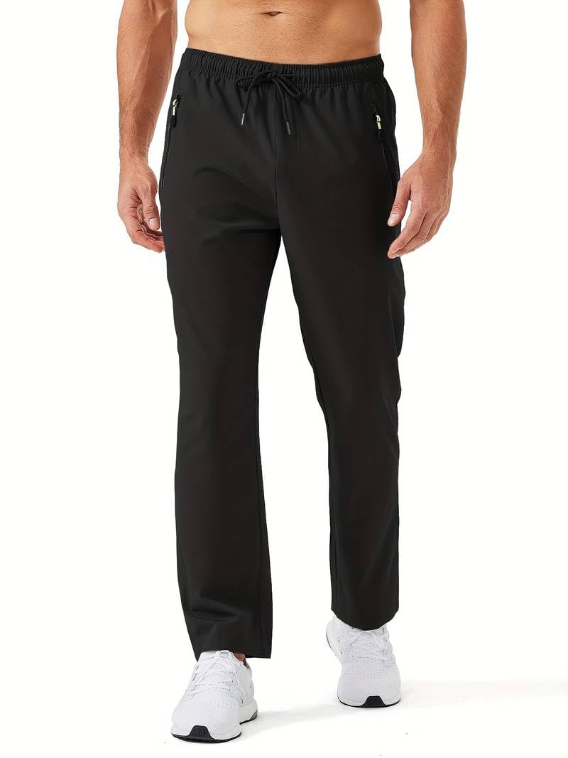 TOPLOT Men's Relaxed Fit Outdoor Pants - Solid Color with Drawstring-image-8