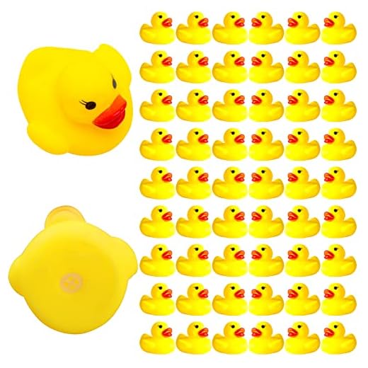 60 Piezas Juguete baño Pato de Goma, patitos para baño, Flotador y Chirrido, Juguetes de Bañera para Ducha / Cumpleaños / Suministros para Fiestas