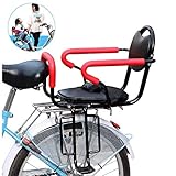 Wing Enterprises Rear Mount Child Bicycle Seat, Detachable Fence Child Bike Back Seat Safety Carrier Seat Saddle Cushion for 2-8 Year Old Kids