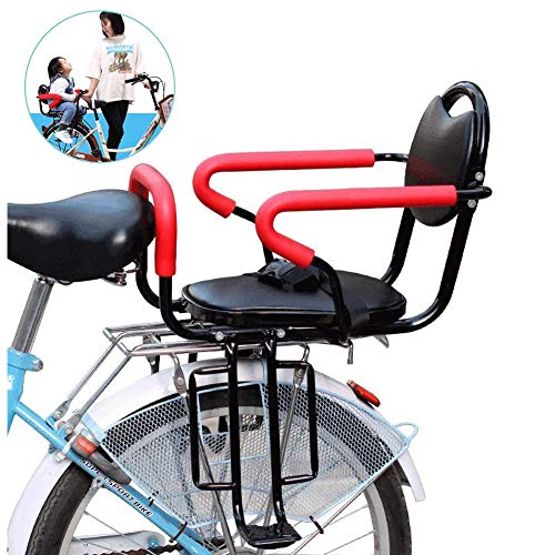 Wing Enterprises Rear Mount Child Bicycle Seat, Detachable Fence Child Bike Back Seat Safety Carrier Seat Saddle Cushion for 2-8 Year Old Kids