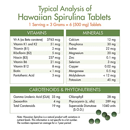 Nutrex 140015 Hawaii, Pure Hawaiian Spirulina 500 Mg, Vegan thumb #7