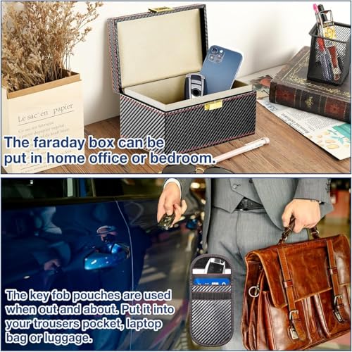 Set elegante para auto con caja y dos estuches protectores miniatura 2
