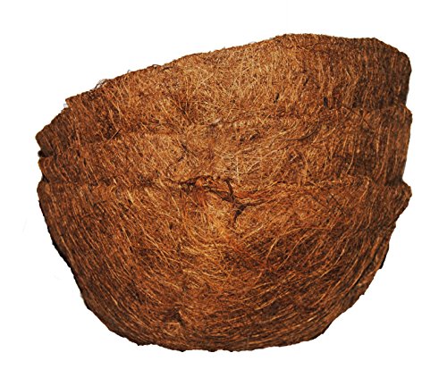 Basket Shaped Coco Fiber Replacement Liners 10 inch (3pk)