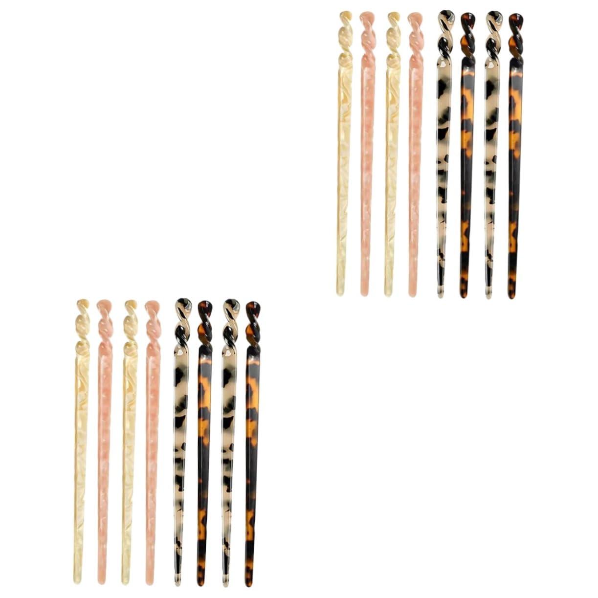 FRCOLOR 2 Juegos de Elegantes Pasadores de Pelo de Acetato con Diseño de Concha de para Mujer Accesorios para El Pelo de Moño 8 Unidades