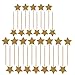 ULTNICE 50 Stück Star Cupcake Toppers Glitter Picks Cocktail Sticks Lebensmittel Zahnstocher Geburtstag Dekoration für Hochzeit Party Kuchen (Gold)