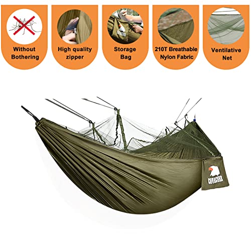 COVACURE-Camping-Hammock-with-Net-Lightweight-Double-Hammock-2-10ft-Straps-Portable-Hammocks-Camping-Accessories-for-Outdoor-Hiking-Camping-Backpacking-Travel-Beach