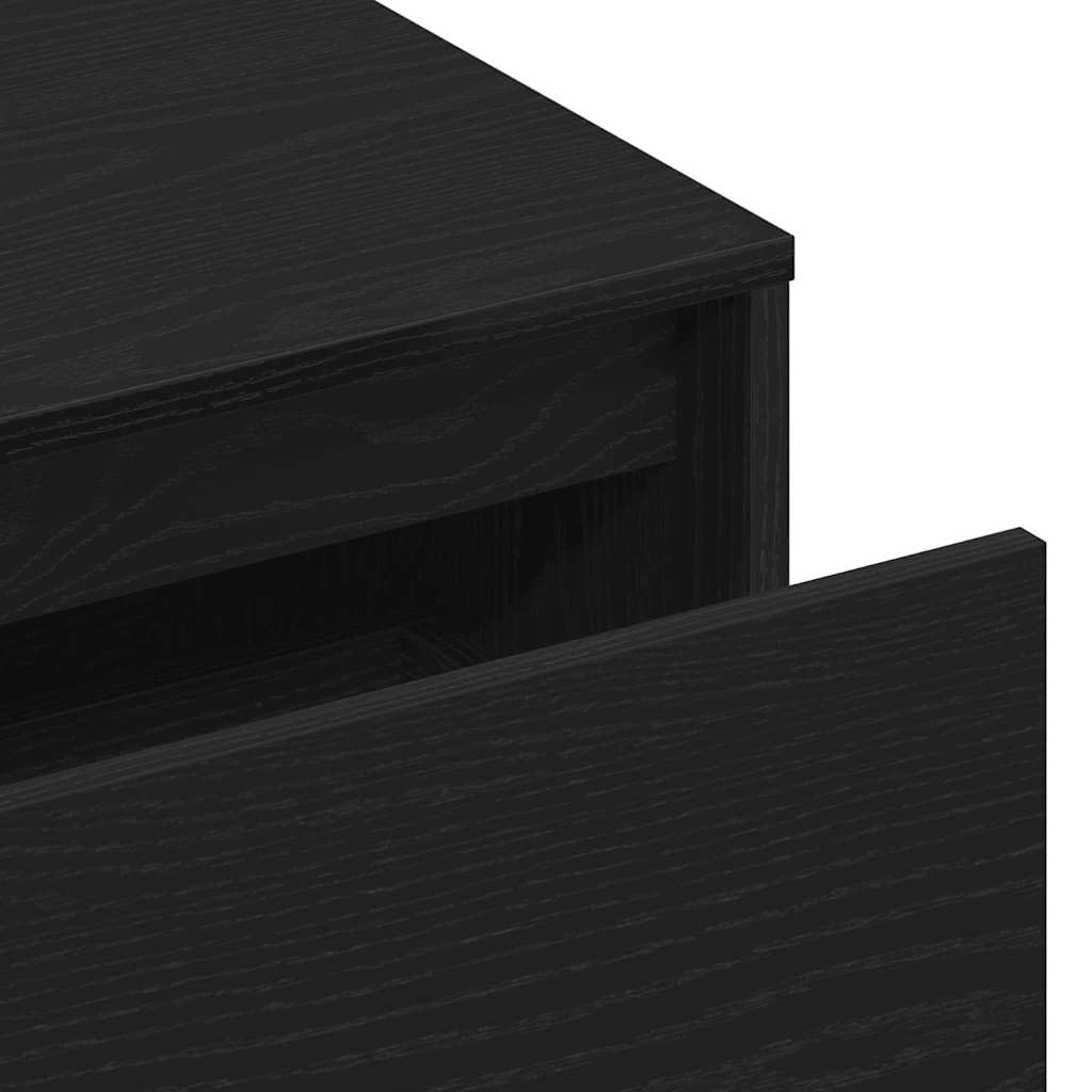 vidaXL Panca per ingresso Rovere Nero 80 x 40 x 45 cm | Tanto spazio dentro per tutte le tue cose, Fatto in legno ingegnerizzato robusto, Ottimo per corridoi, ingressi e foyer