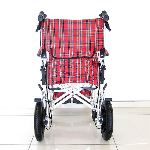 Amazon | カドクラ クラウド 介助用車椅子 折りたたみ式 ミラノレッド  