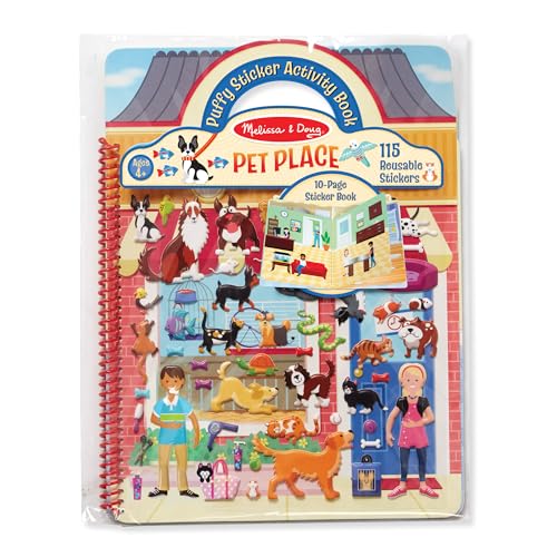 Melissa & Doug Pet Shop Puffy Sticker Set with 115 Reusable...