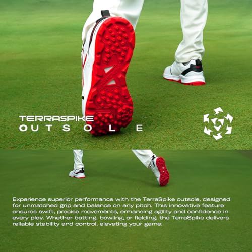 Image of Hundred HyperTurf Cricket Shoes | TerraSpike Rubber Studs Men | Embedded Support Plate for Stability | Lightweight & Durable | Ideal for Turf, Ground & Hard Surfaces
