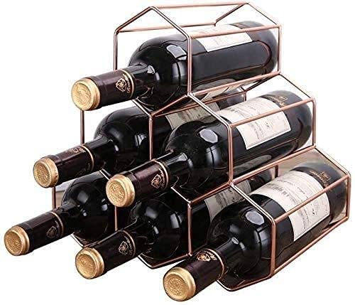 Soporte para Botellas de Vino de Hierro Moderno 6 Botellas miniatura 1