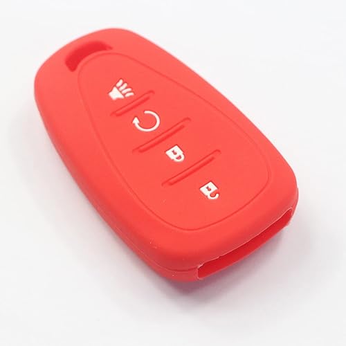 Miniatura 8 de 2 fundas de goma de silicona con 4 botones para llavero inteligente, sin llave, compatible con Chevrolet Blazer Bolt Equinox Traverse Trax