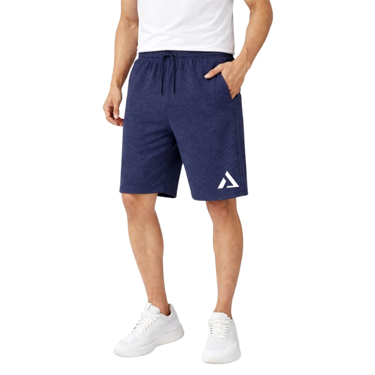 KART BLACK Pantalones cortos de algodón hasta la rodilla para hombre de talla grande (M, L, XL, XXL, 3XL, 4XL, 5XL), ropa de noche casual, pantalones cortos para hombre