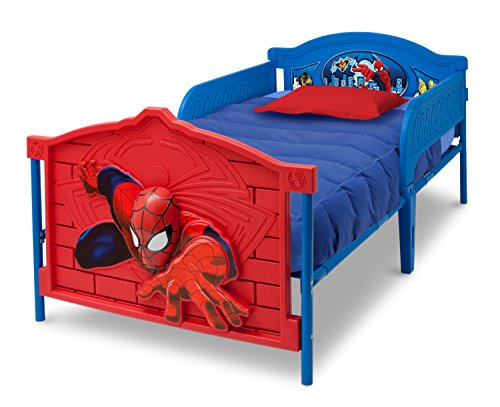 Marvel Spider-Man Plastic 3D-Footboard Twin Bed By Delta Children #TOP5