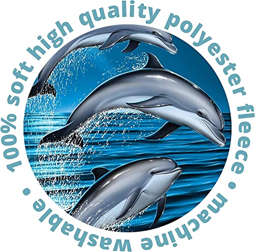 Dawhud Direct Dolphin Fleece Blanket For Bed, 50" X 60" Dolphin Fleece Throw Blanket For Women, Men And Kids - Super Soft Plush Dolphin Blanket Throw #TOP6