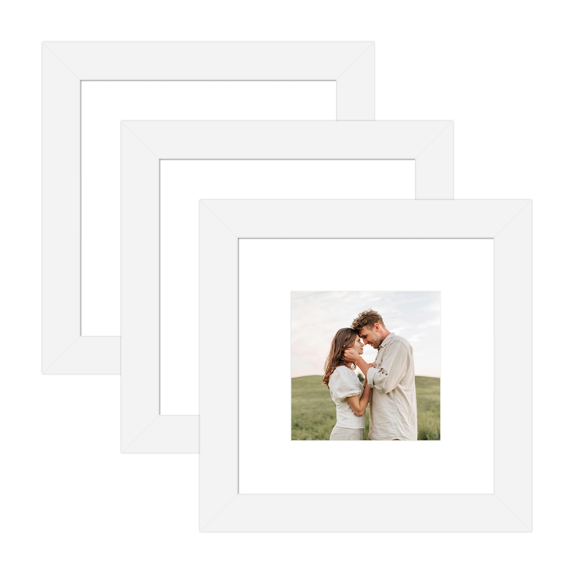 YESKAY 6x6 MDF Wood Frame Set of 3
