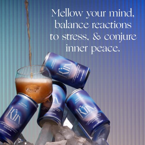 Lightwave By Kin Euphorics, Non Alcoholic Spirits, Ready To Drink, Nootropic, Botanic, Adaptogen Drink, Lavender-Vanilla, Ginger, And Birch, Calm The Mind And Mellow The Mood, 8 Fl Oz (4Pk) #TOP3