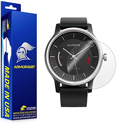 ArmorSuit Garmin Vivomove [42mm] Screen Protector (2 Pack) Full Coverage MilitaryShield Screen Protector for Garmin Vivomove [42mm] -HD Clear Anti-Bubble