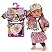 Produktbild BABY born Glam Outfit - Mit pinkem Pailletten-Rock & Jacke, Shirt mit Teddydruck, Cap & Leggins - Hochwertiges Puppenzubehör - Kleidung geeignet für Puppen der Größe 43 cm