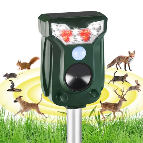 Cat & Animal Repellent Solar Ultrasonic Deterrent Stakes