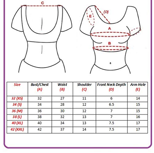 Image of Vihu Fashion Plain Sleeveless Pattern Readymade Blouse U Neck Choli Royal Blue